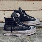 Converse Platform High Leather Black Pitone