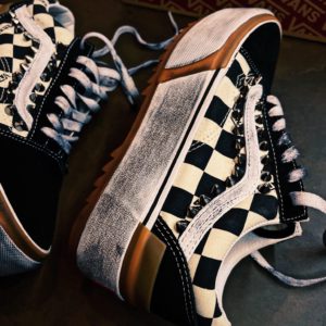 Vans Old Skool Platform Stacked Check And Studs