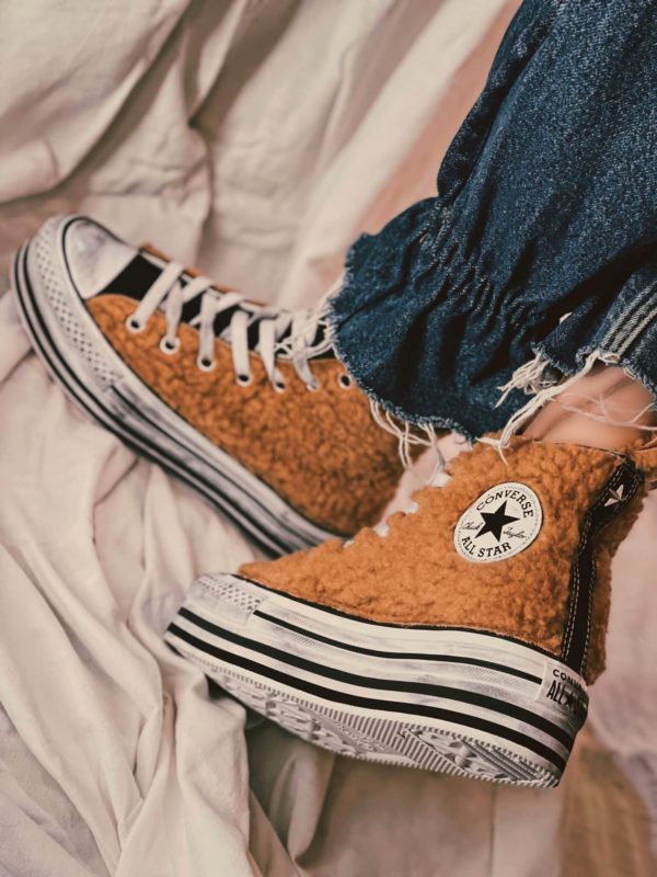 Converse Platform High Layer Teddy (Black Camel)