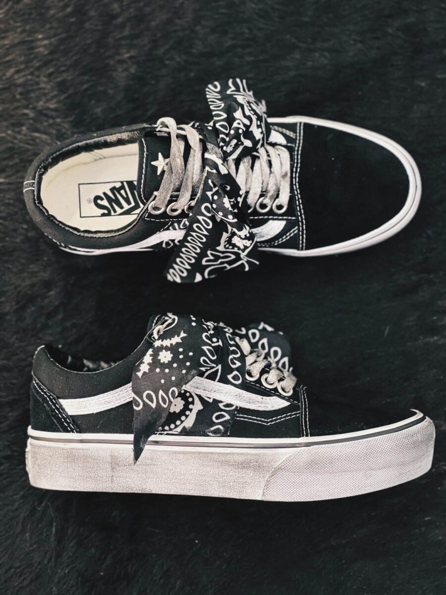 Vans Old Skool Platform Bandana (Black) - immagine 2