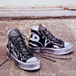 Converse High Platform Black Super Zebra