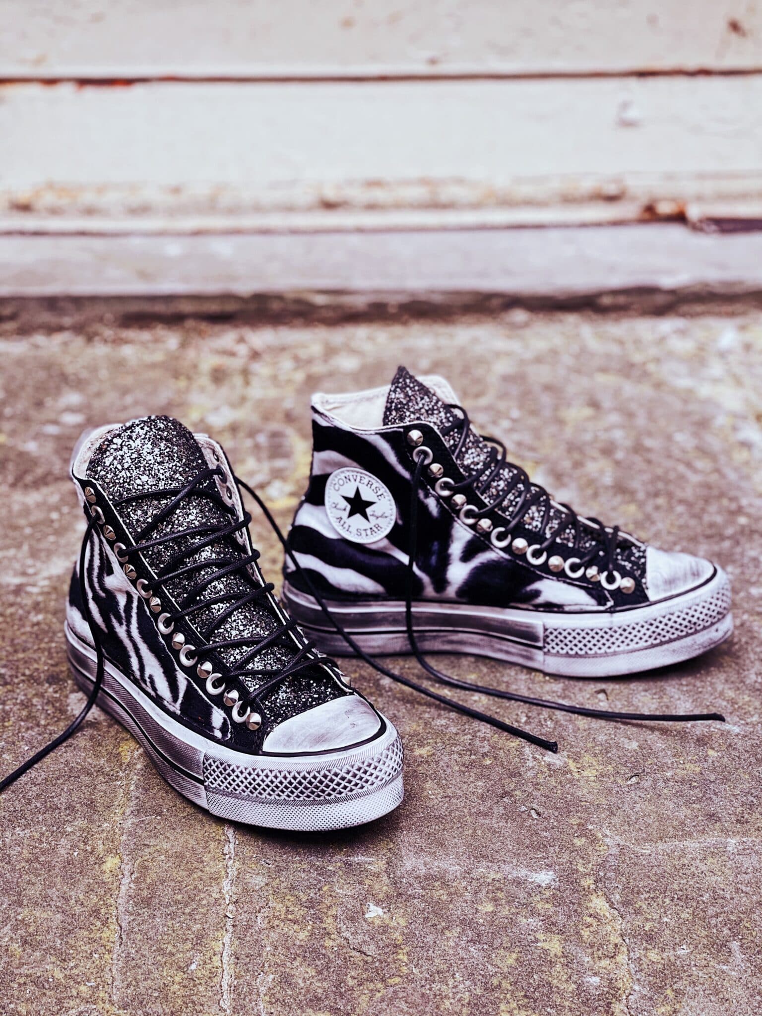 Le tue scarpe Converse LTD Platform BLACK SUPER ZEBRA personalizzate da Blazelab Store Online