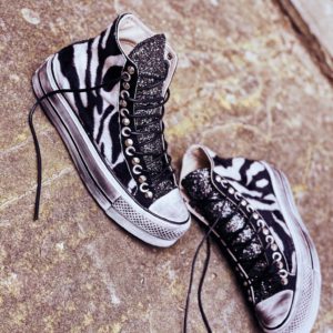 Converse High Platform Black Super Zebra