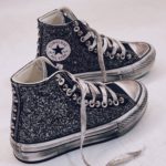 Converse High Platform White Glitter (Silver)