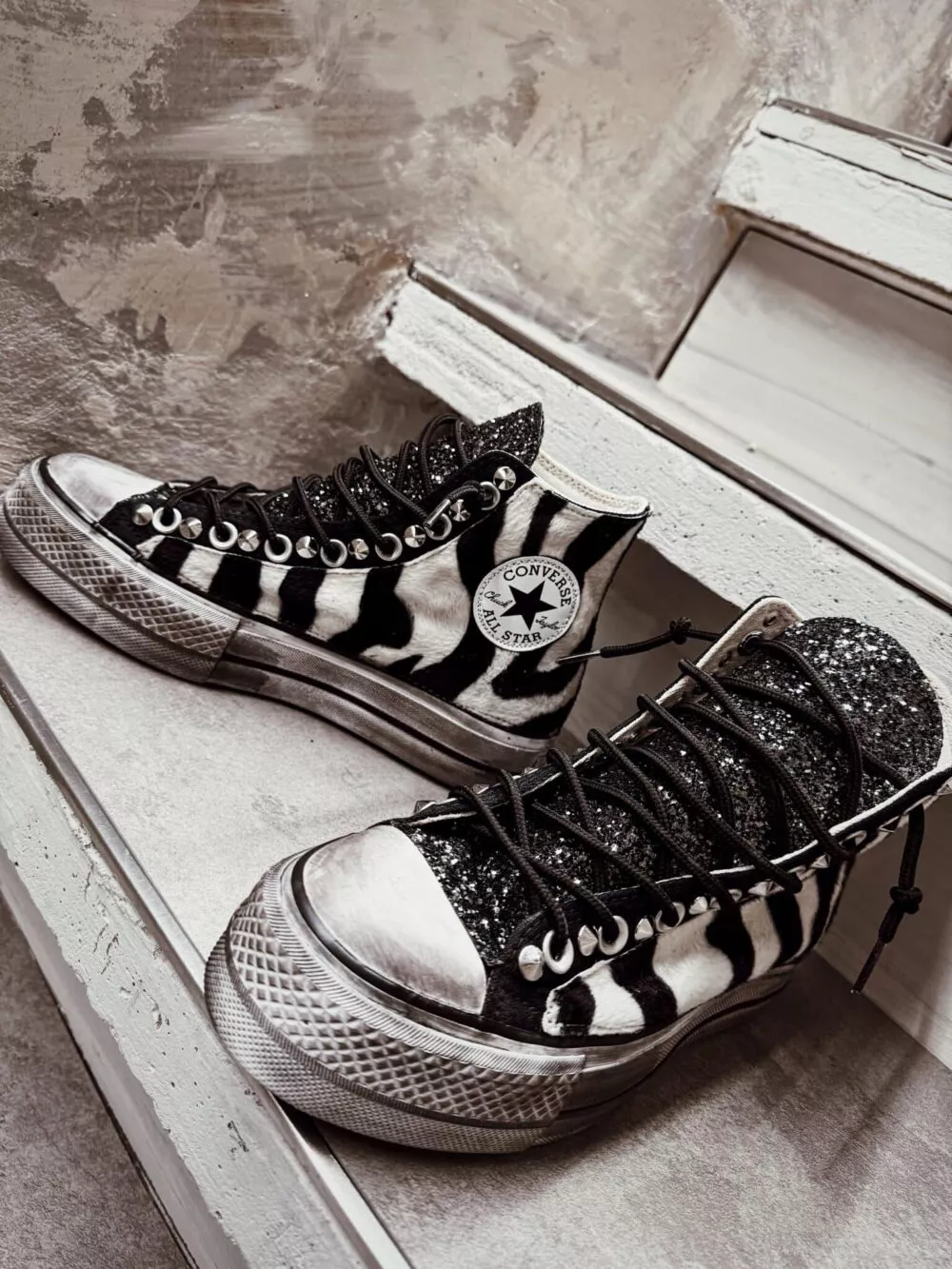 CONVERSE PLATFORM HIGH Black Super Zebra SAMPLE SALE