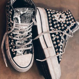 Converse Ltd Platform Black Super Pytho (Full Borchie)