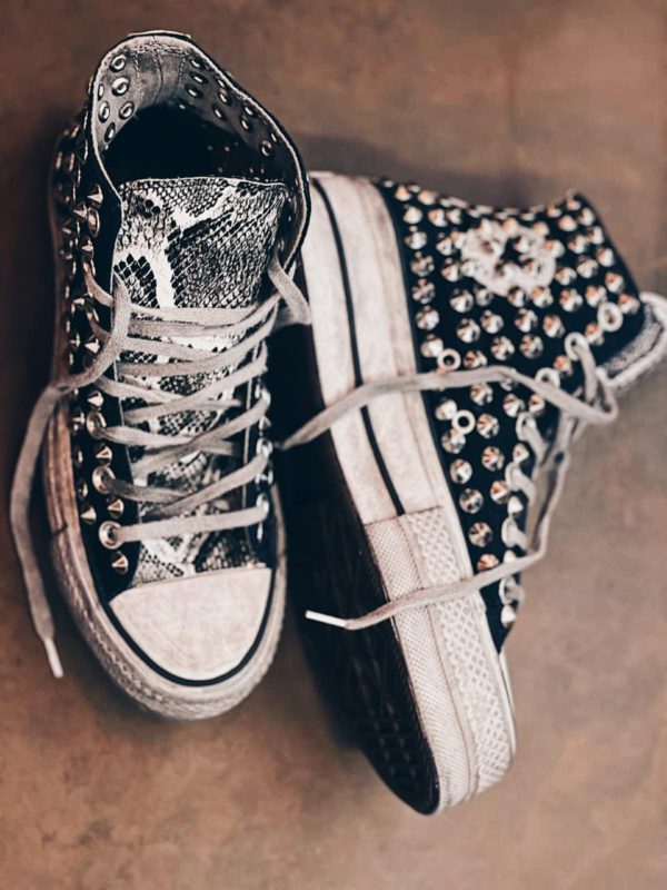 Converse Ltd Platform Black Super Pytho (Full Borchie)