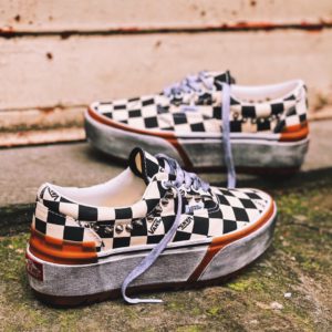 Vans Era Platform Stacked Check And Studs