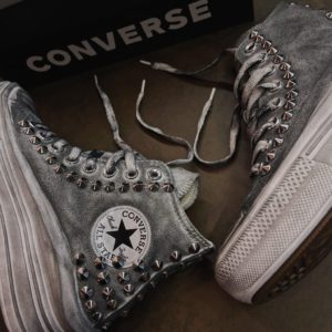 Converse LTD Platform MOVE Grey Heel (Borchie argento)