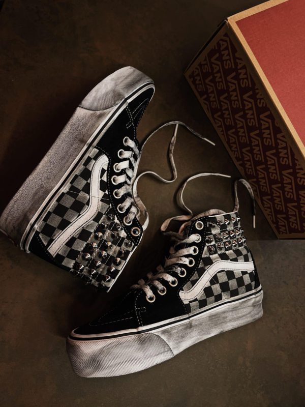 Vans Sk8-Hi Platform Checks Ltd (Borchie Collar)
