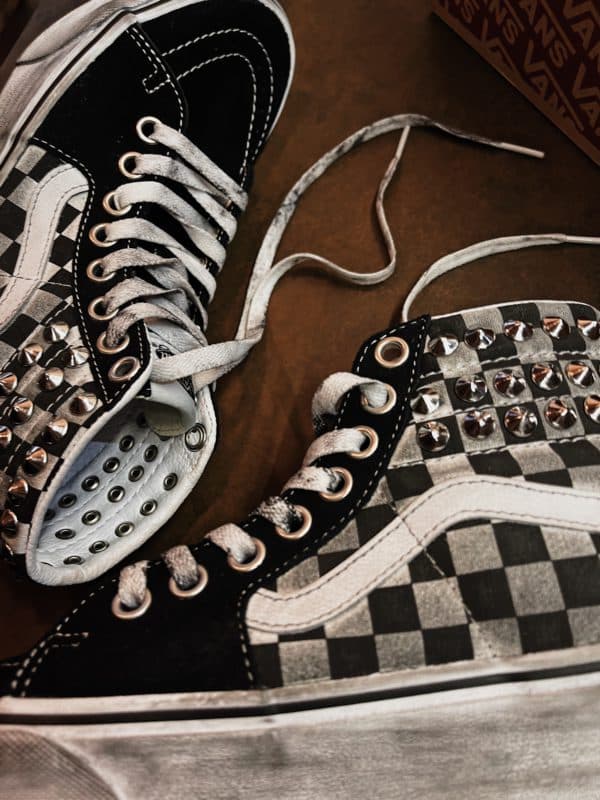 vans platform argento