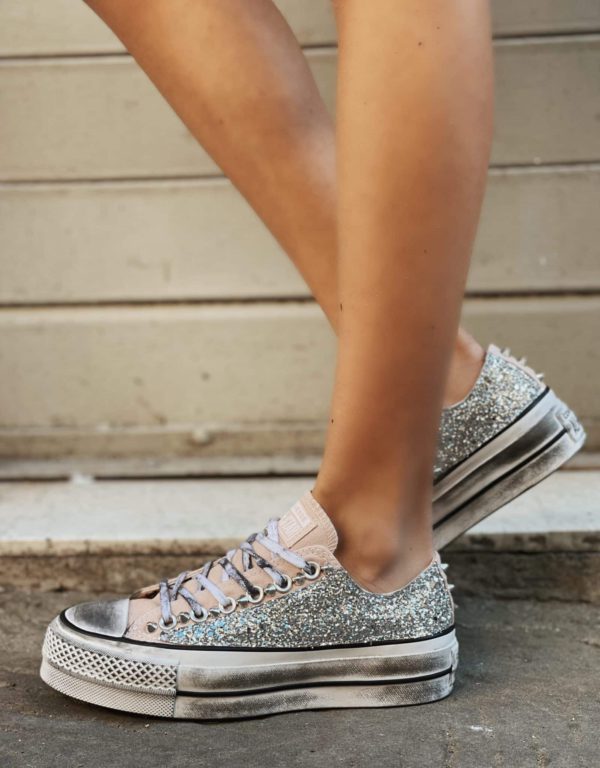 Converse Platform Low Glitter (Pink)