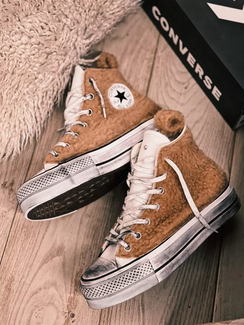 CONVERSE HIGH PLATFORM Fluffy Camel