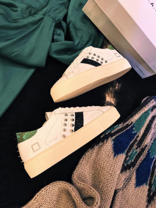 D.A.T.E. Vertigo White Py Green Glitter
