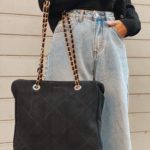 Mia Bag Tracolla Media Suede Black