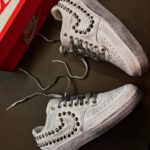 Nike Air Jordan Mid White Yellowed Rope Laces