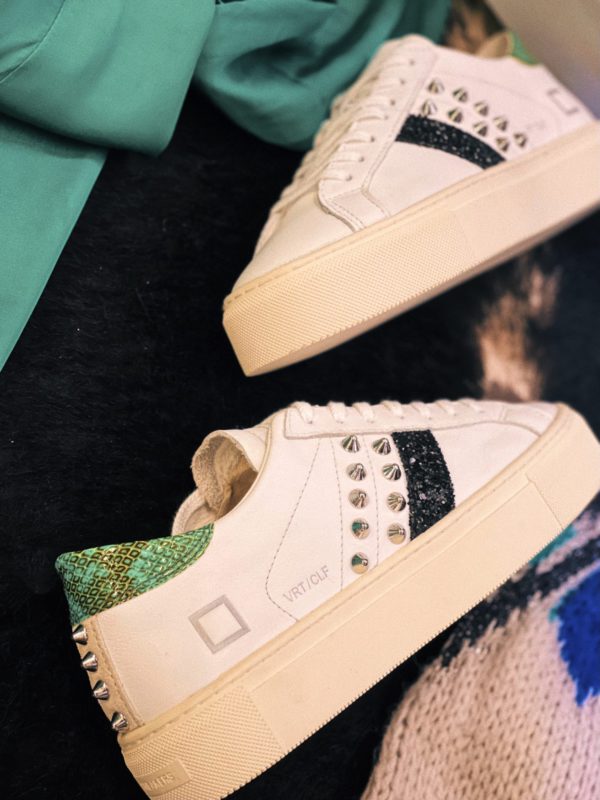 D.A.T.E. Vertigo White Py Green Glitter