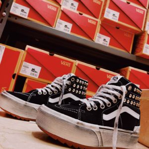 Vans Sk8-Hi Platform Stacked Black Borchie