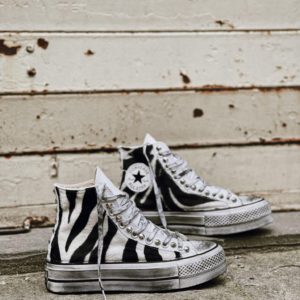 Converse Ltd High Platform White Zebra