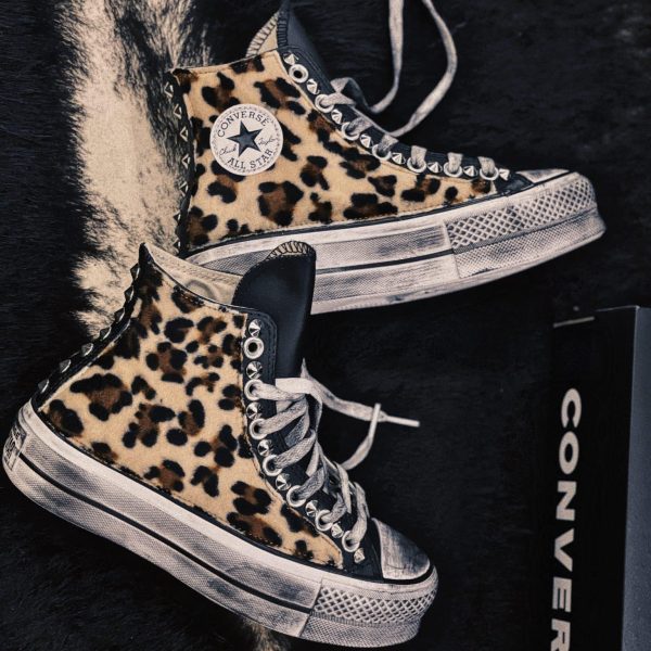 CONVERSE HIGH PLATFORM LEATHER Black Macu