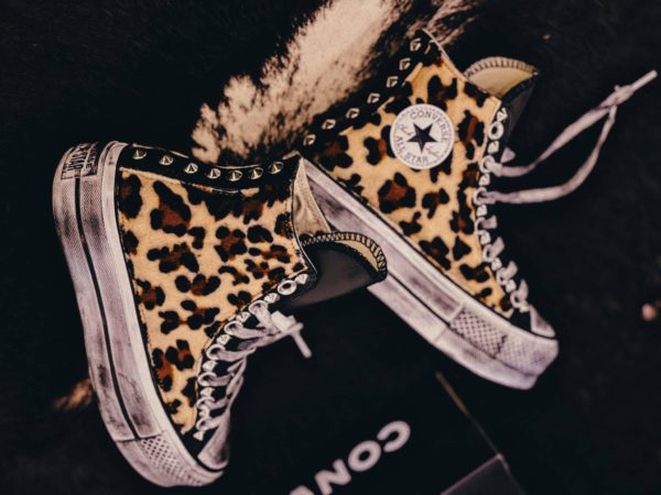 Converse High Platform Leather Black Macu