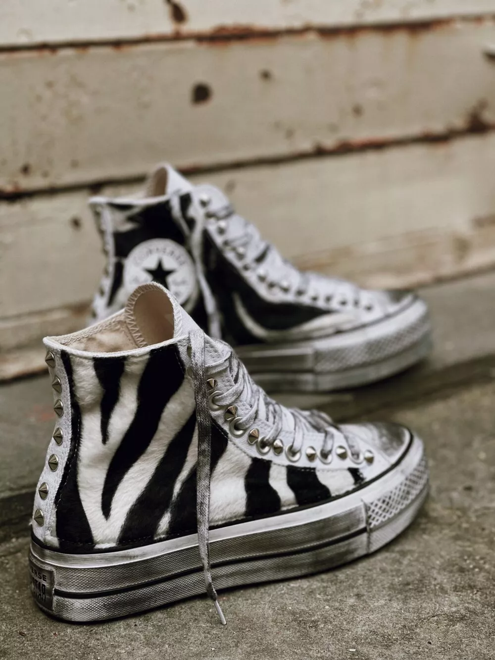 Converse Ltd High Platform White Zebra SAMPLE SALE