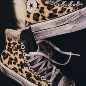 Converse High Platform Leather Black Macu