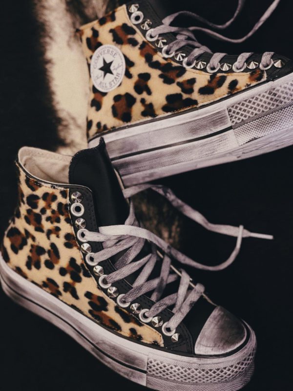 Converse High Platform Leather Black Macu