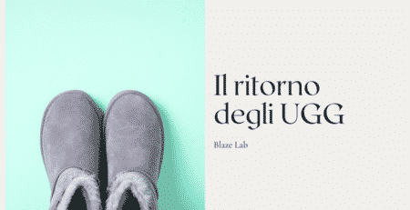 Stivali UGG su sfondo verde acqua