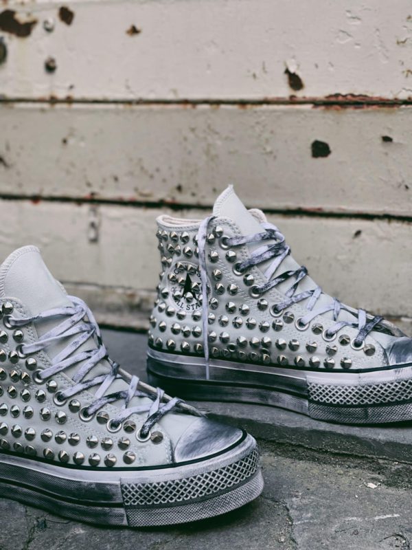 Converse High Platform Light Mint Full Borchie