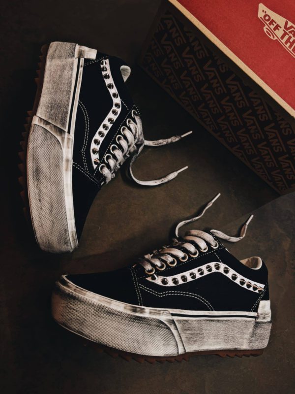 Vans Old Skool Platform Stacked Black Borchie