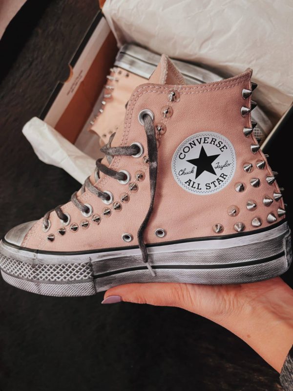 Converse High Platform Pink Clay Borchie