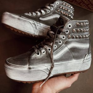 Vans Sk8-Hi Platform Stacked Ltd Grey Borchie