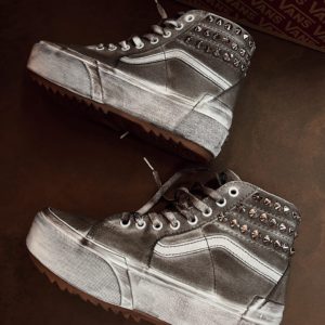 Vans Sk8-Hi Platform Stacked Ltd Grey Borchie