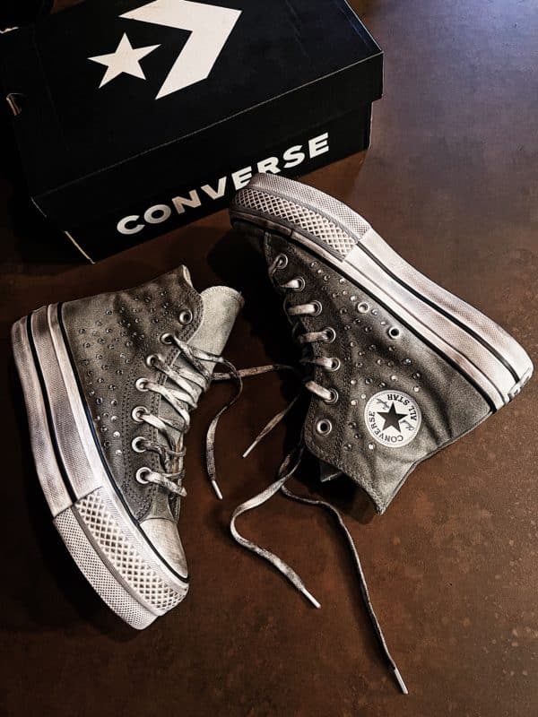 Converse High Platform Ltd Grey Rhinestones