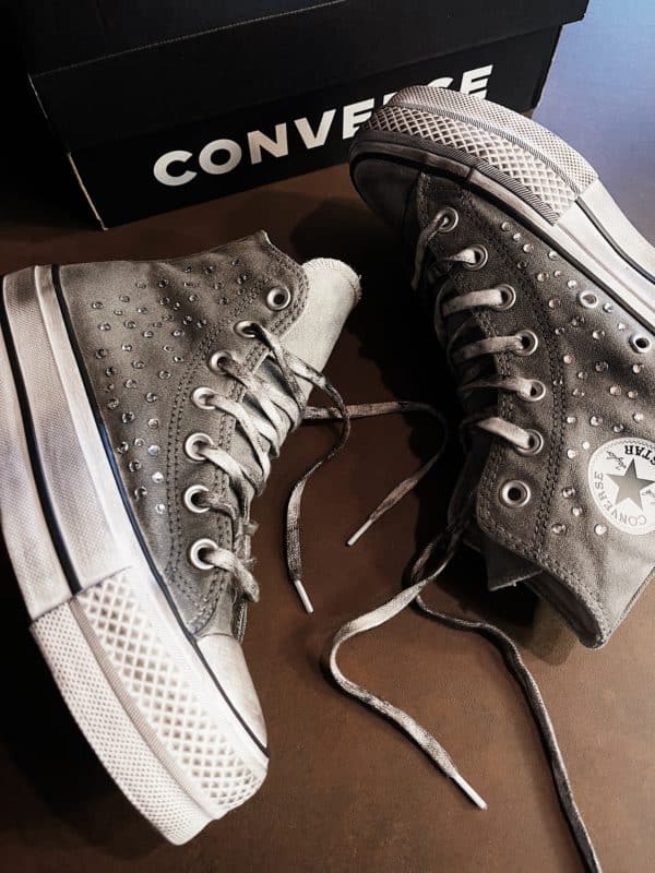Converse High Platform Ltd Grey Rhinestones