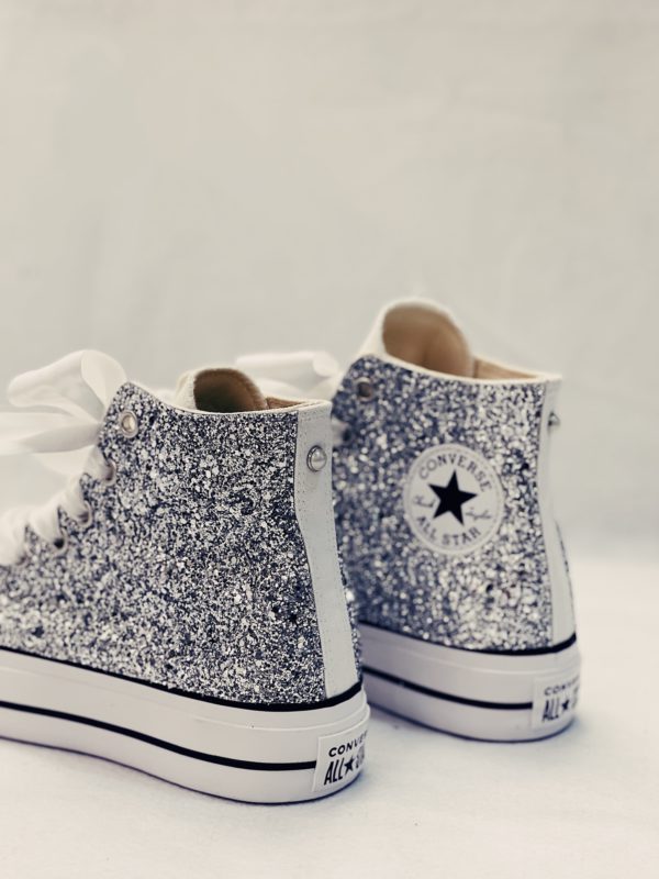 i aften Frosset Kong Lear Converse High Platform wedding OSLO Sneakers custom. Personalizza il tuo  outfit con Blazelab