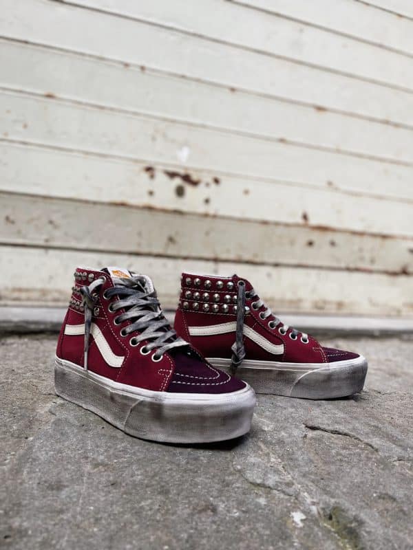 Vans Sk8-Hi Super Platform Burgundy Borchie