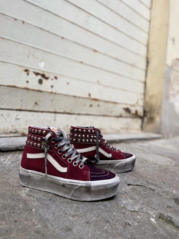 Vans Sk8-Hi Super Platform Burgundy Borchie