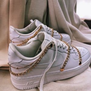 Nike Air Force Low White Golden Chains