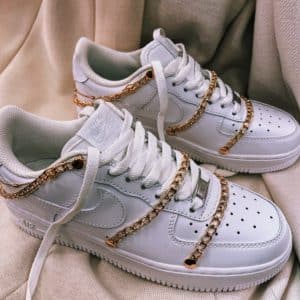 Nike Air Force Low White Golden Chains