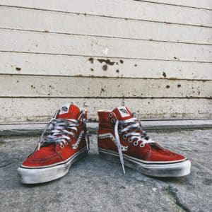 Vans Sk8 Hi Tapered Racing Red Borchie Spikes