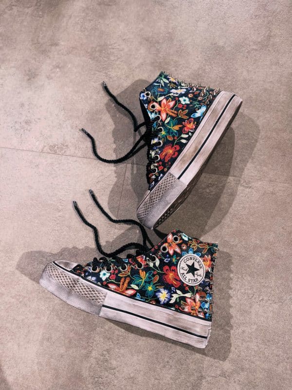 Converse Platform High Black FLORAL