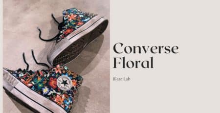 Converse personalizzate modello floreale