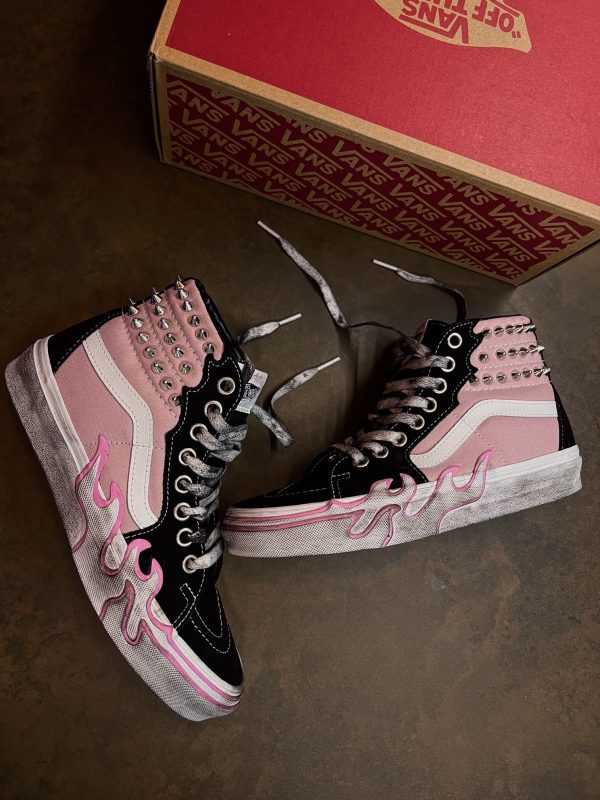 VANS Sk8-HI Classic Flame Borchie LILAC