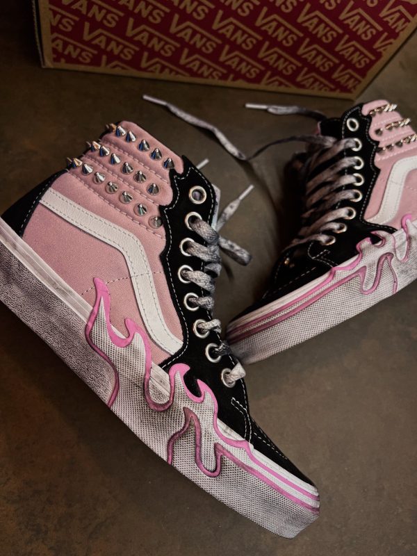 VANS Sk8-HI Classic Flame Borchie LILAC