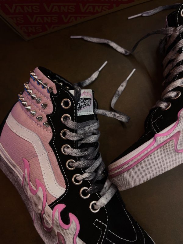 VANS Sk8-HI Classic Flame Borchie LILAC