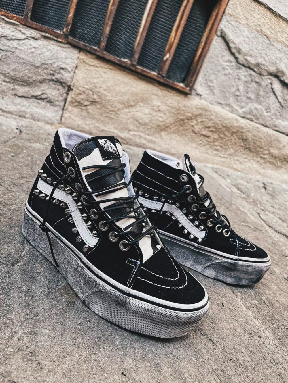 Vans SK8-HI SUPER PLATFORM Zebra Borchie