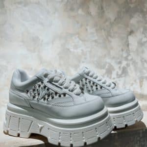 WINDSORSMITH SWERVE White – Strass – Borchie