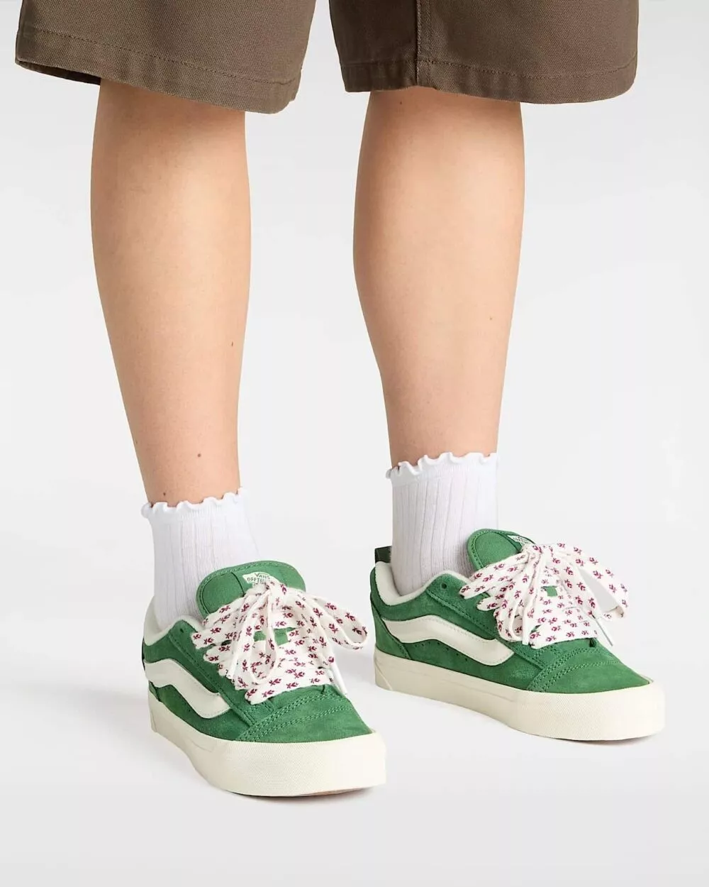 VANS KNU SKOOL Green Floral Laces